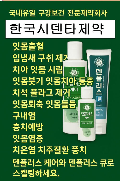 덴플러스로 스케일링 하세요